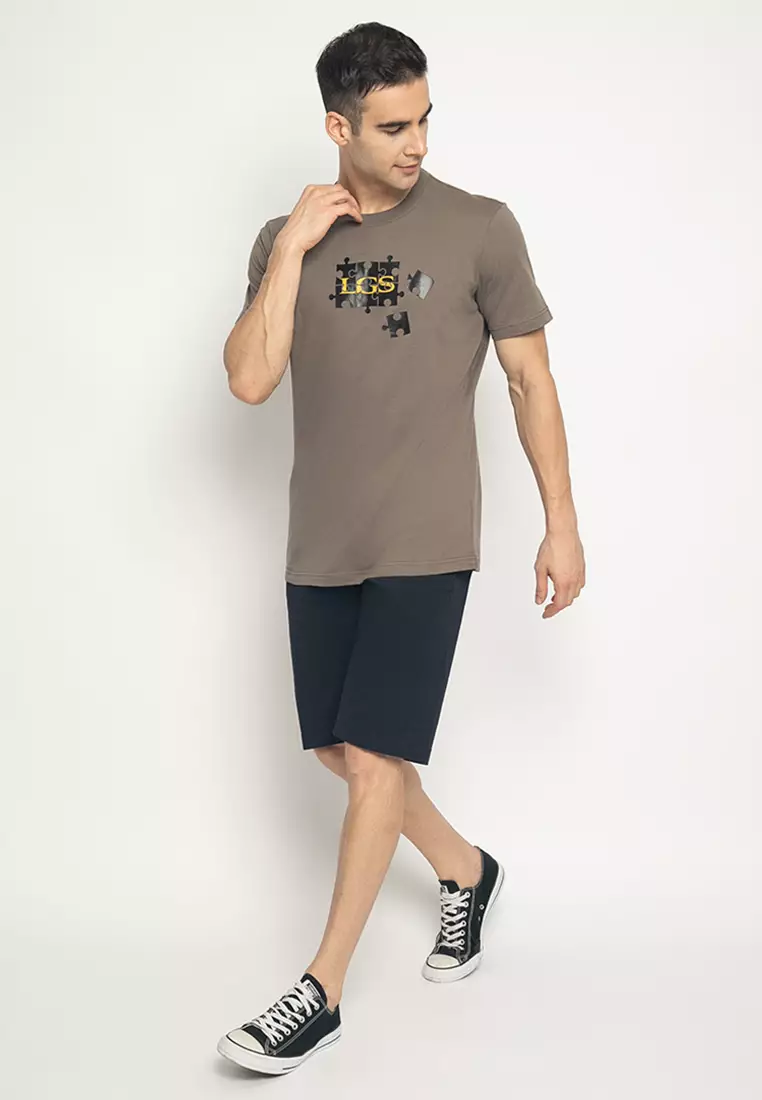 LGS - Celana Chinos Pendek Pria - Katun - Reguler Fit - Stretch - CSS.581.S080