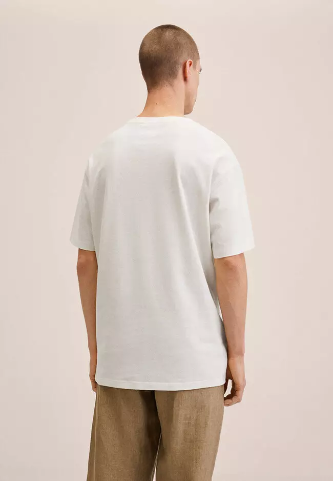 Cotton Linen-Blend T-Shirt