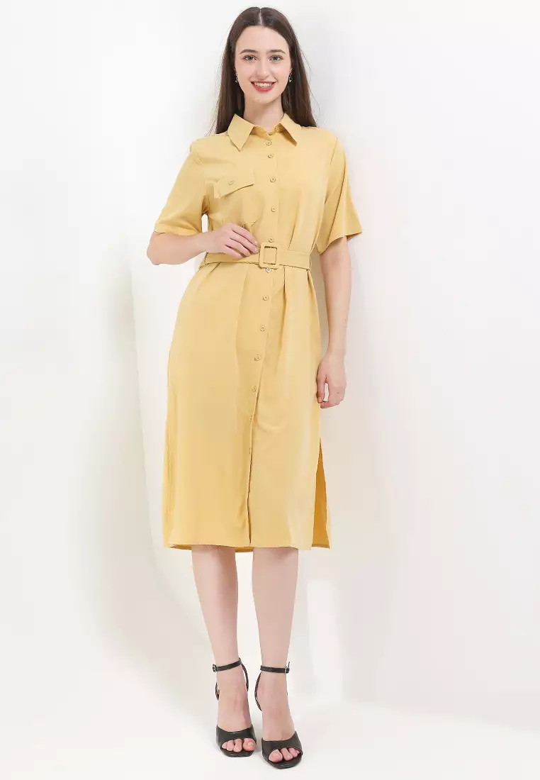 H erlipto Mistral Belted Shirt Dress herlipto Mistral Belted Shirt