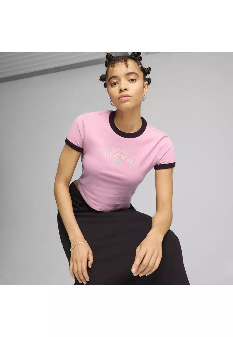 Downtown Graphic Baby Tee Women