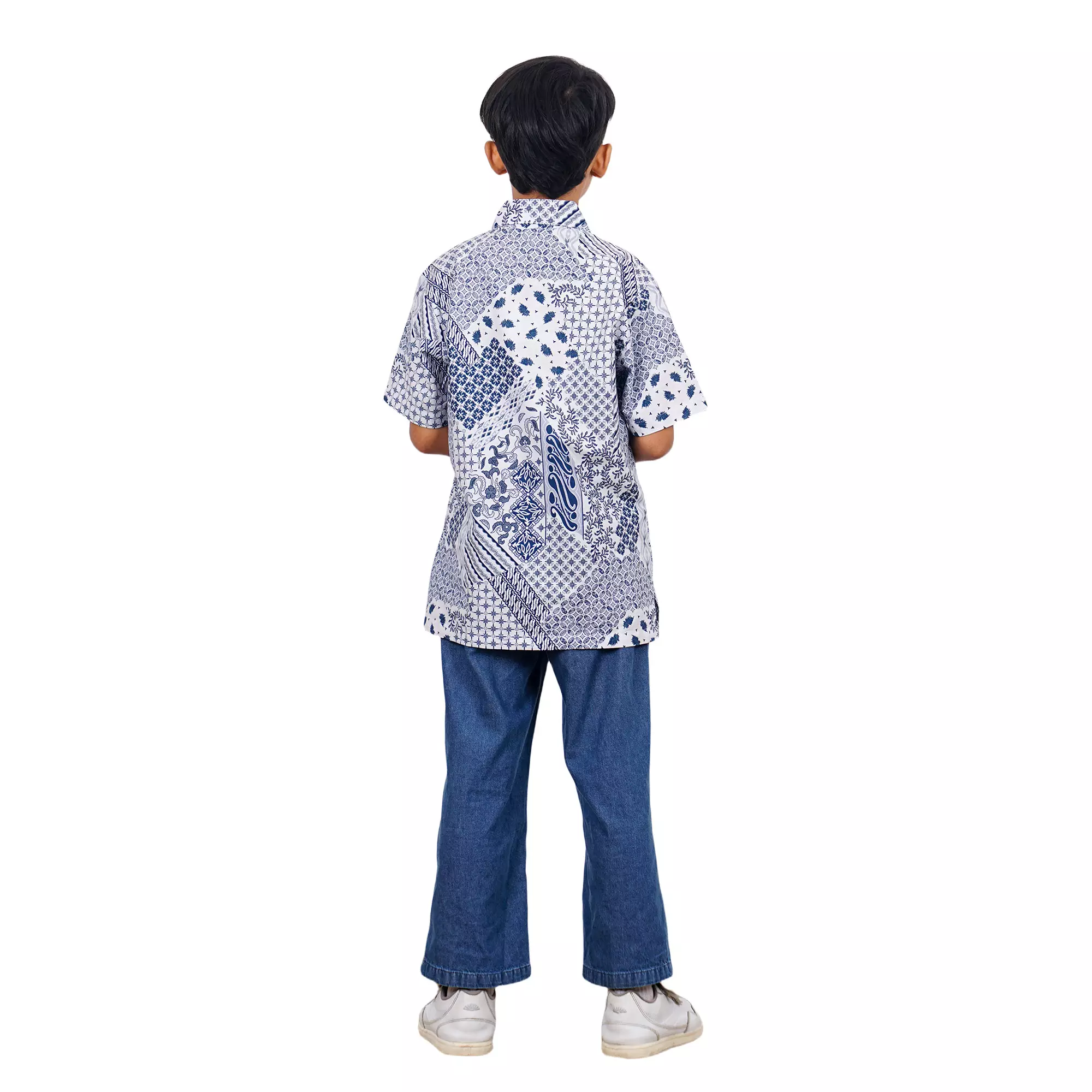 Kemeja Batik Anak Laki-laki - Bhatara Batik Varo - Atasan Kemeja Batik Moderen Lengan Pendek