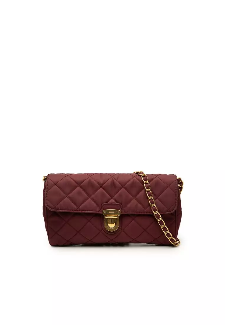 Pre-Loved Prada Impuntu Tessuto Chain Crossbody