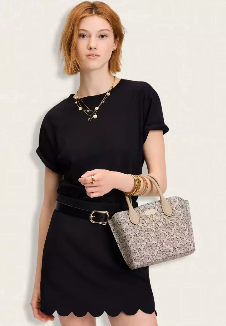 Kate Spade Suite Spade Flower Crossbody Tote Neutral Multi