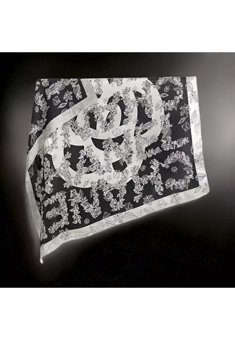 Luxury Silk Ladies' Large Scarf, Sun-Proof Crepe Satin, Premium Souvenir.