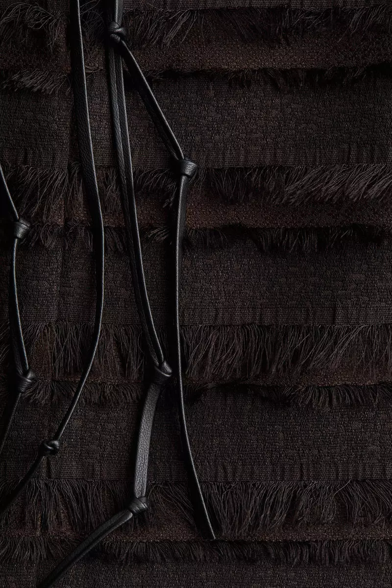 Fringe-trimmed top