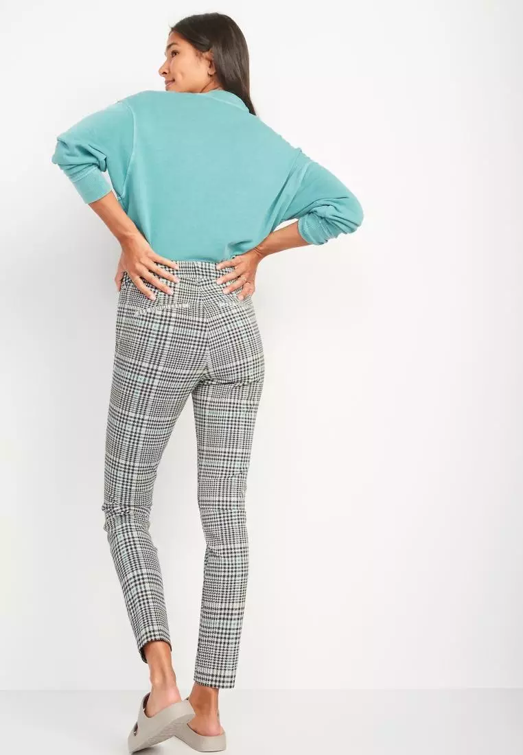 High-Waisted Patterned Pixie Skinny Ankle Pants for Women