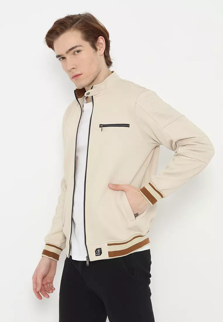 Jacket Biker Quilting Chest Pocket