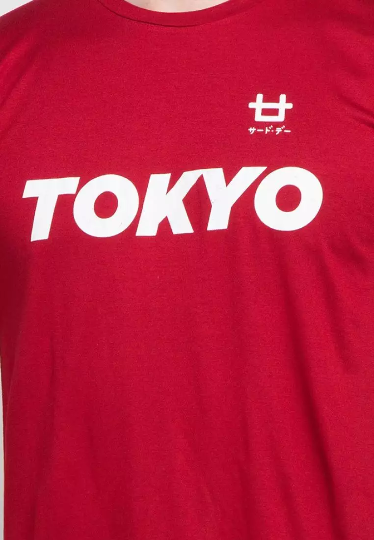 MTD60D tokyo front logo mr T-shirt Maroon