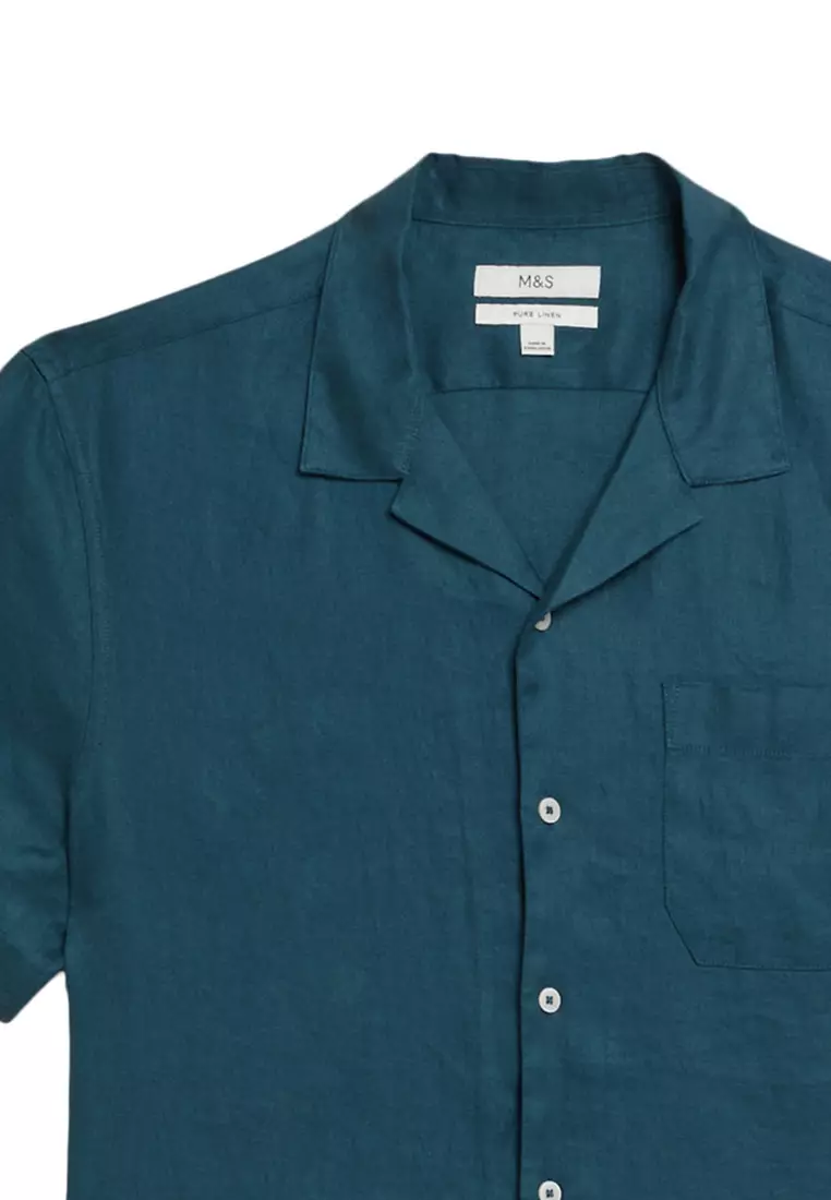 Jual Marks & Spencer Linen Rich Revere Shirt Original 2024 | ZALORA ...