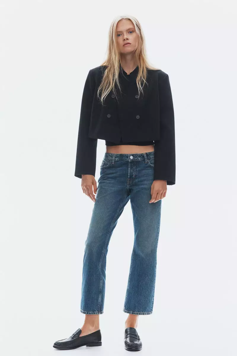 Bootcut Regular Waist Cropped Jeans