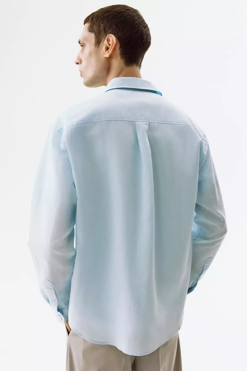 Relaxed Fit Linen-blend shirt