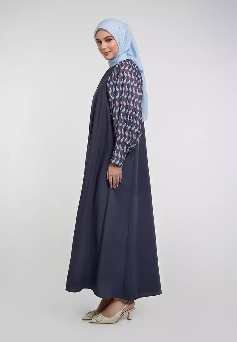 Kami Edna Drapery Sleeve Dress Frost