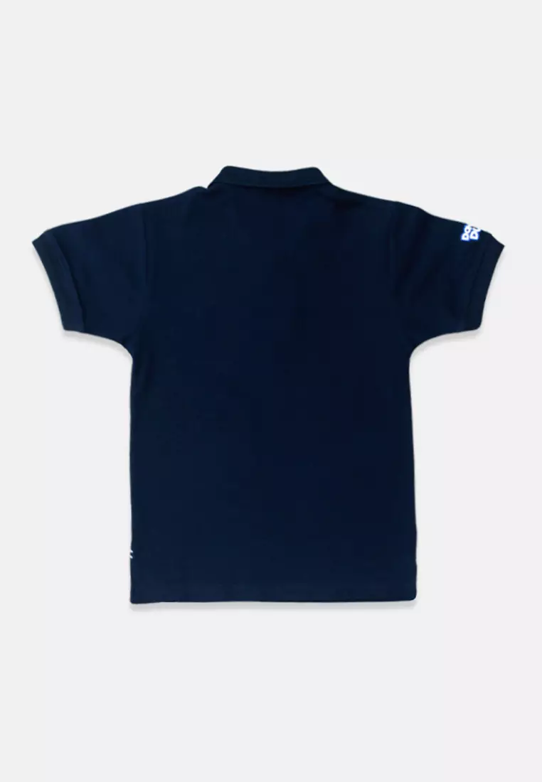 Polo Shirt Basic/ Kaos Navy/ Printing 90th Donald Duck