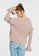 6IXTY8IGHT pink Soft Knit V-Neck Ruffle Sweater ST08044 03BADAAD436C1CGS_3