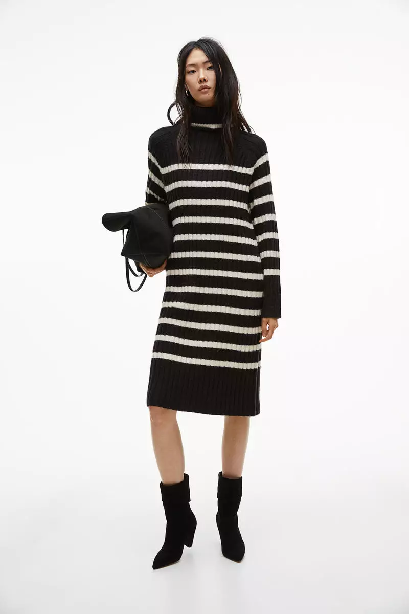Polo-neck dress