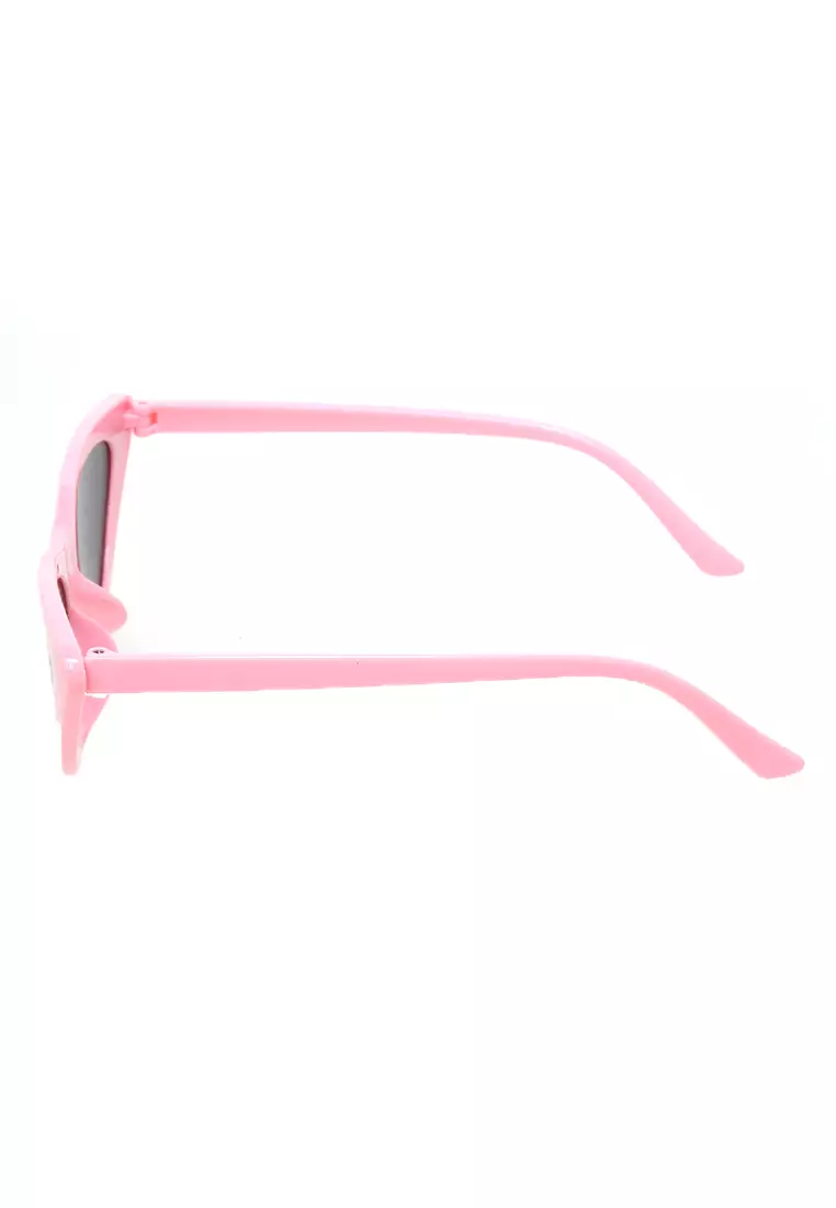 Kacamata Ulzzang Triangle Vintage Cat Eye Women - Pink