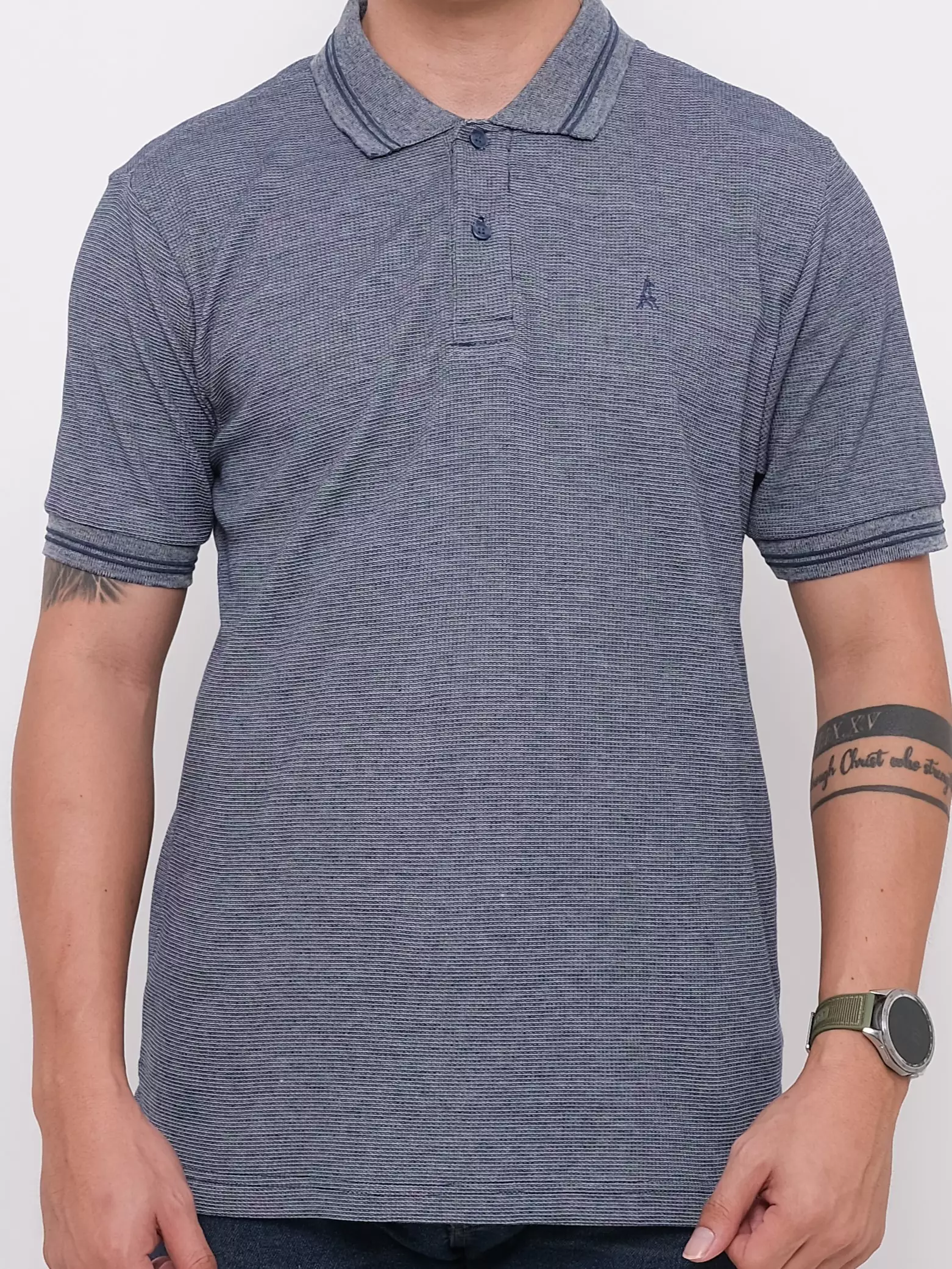 Andre Michel Polo Shirt Lengan Pendek Biru Tua 3427