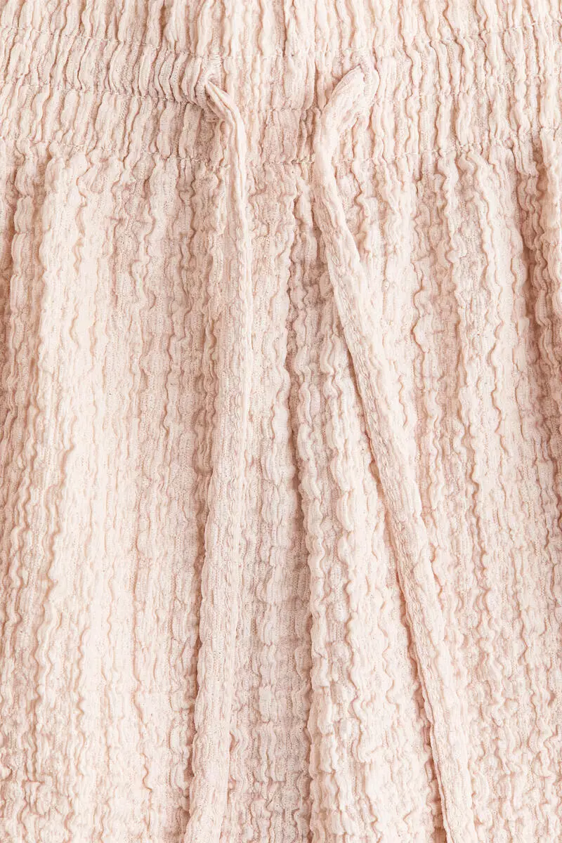 Textured jersey drawstring shorts