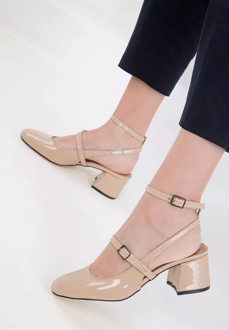 Patent Leather Classic Heeled Shoes