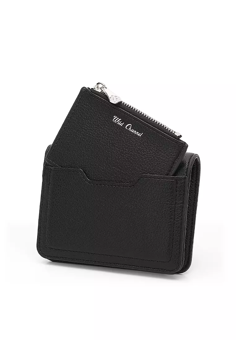 2 In 1 Long Purser with Coin Purse - Black