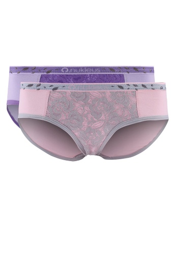 Nukleus pink and purple Seed of Hapiness Women Maxi Panties ED339USCF3BC67GS_1