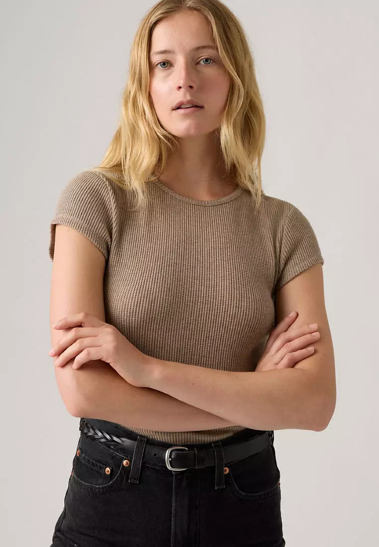 Levi's® Women's Dry Goods Waffle Cap-Sleeve Tee (003PW-0003)