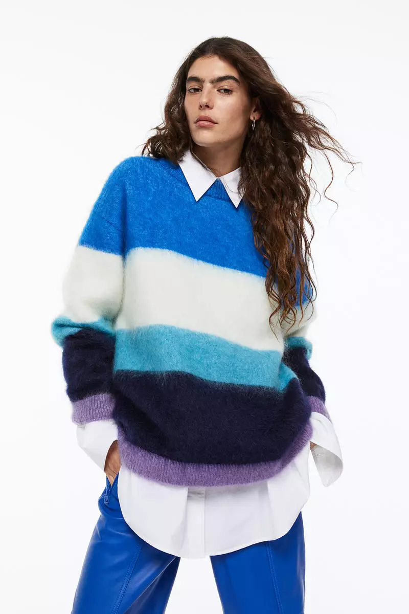 H&m knitted clearance wool blend jumper