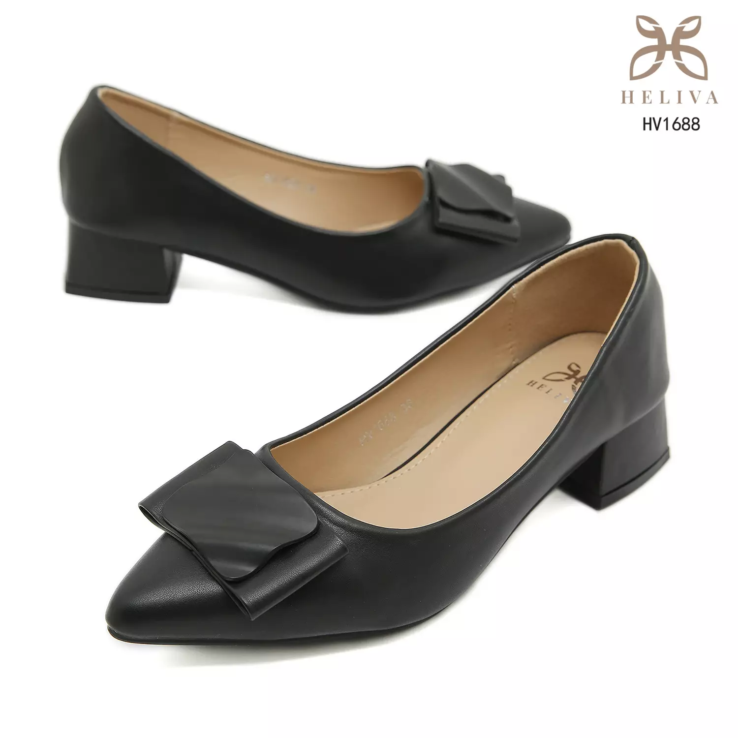 Heliva Leona Women Shoes Frame Square Curved Heel Chunky Sol 4cm HV1688