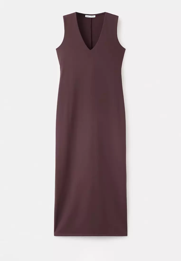 Fitted V-Neck Dress