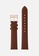 PLAIN SUPPLIES brown 18mm Non-Stitched Leather Strap - Brown (Rose Gold Buckle) DFCDBAC2EFC93FGS_1