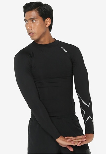 2XU black Ignition Compression Long Sleeves Top B9D63AAABE6B72GS_1
