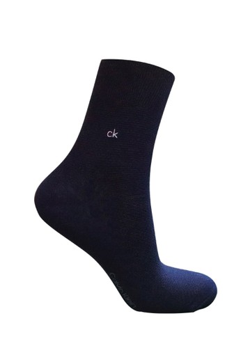 Calvin Klein Socks navy CALVIN KLEIN Business Men Sock Linen Texture Extra Short Crew 312A1AA287D8A2GS_1