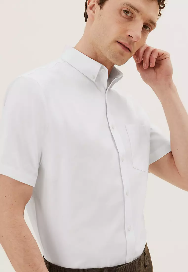 Regular Fit Non Iron Pure Cotton Oxford Shirt