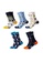 Kings Collection black Set of 5 Pairs Pattern Cozy Socks (One Size) (HS202164-168) DFE09AA3BF55C3GS_1