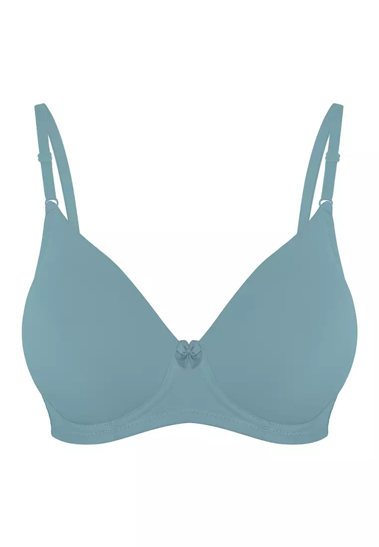 Color Your LIfe Solid Full Cup Bra with Removable Insert Pads Women Underwear