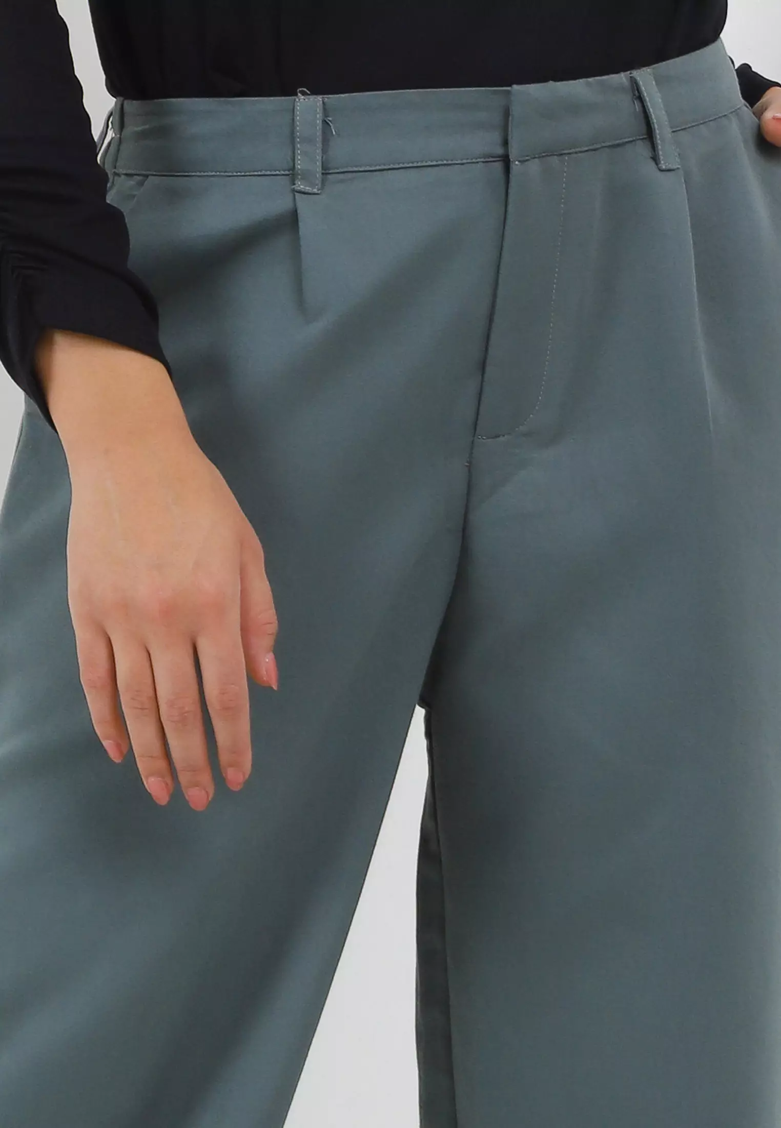 MFMW Zendesi Celana Panjang Kulot Hijau Botol