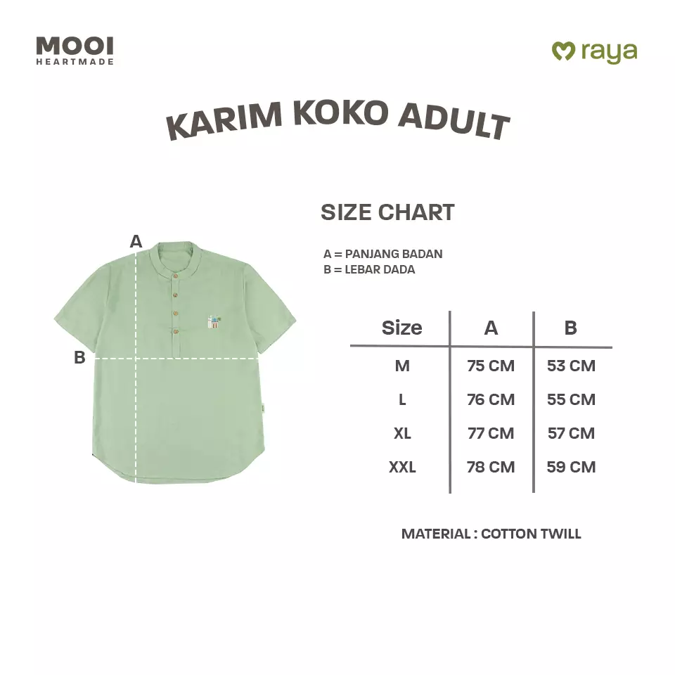 Mooi Atasan Pria Kemeja Pria Raya Collection Karim Koko - Classic Blue