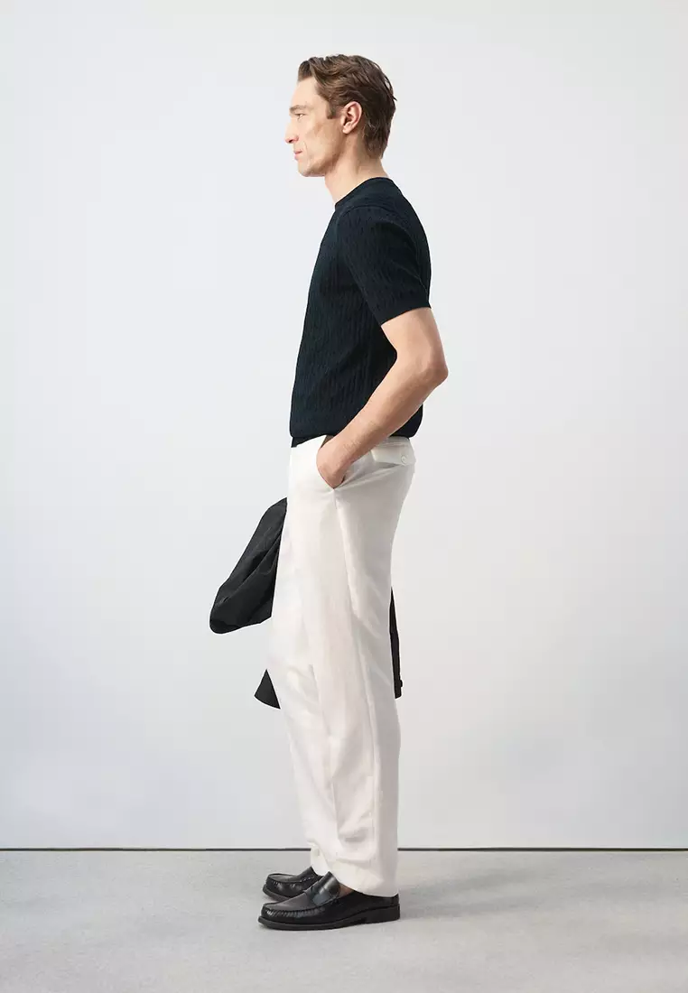 Cable Knit T-Shirt 100% Cotton