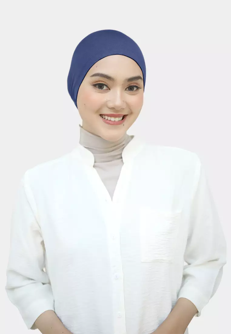 Ciput Tali Inner Hijab Rayon Basic Dalaman Hijab - Navy