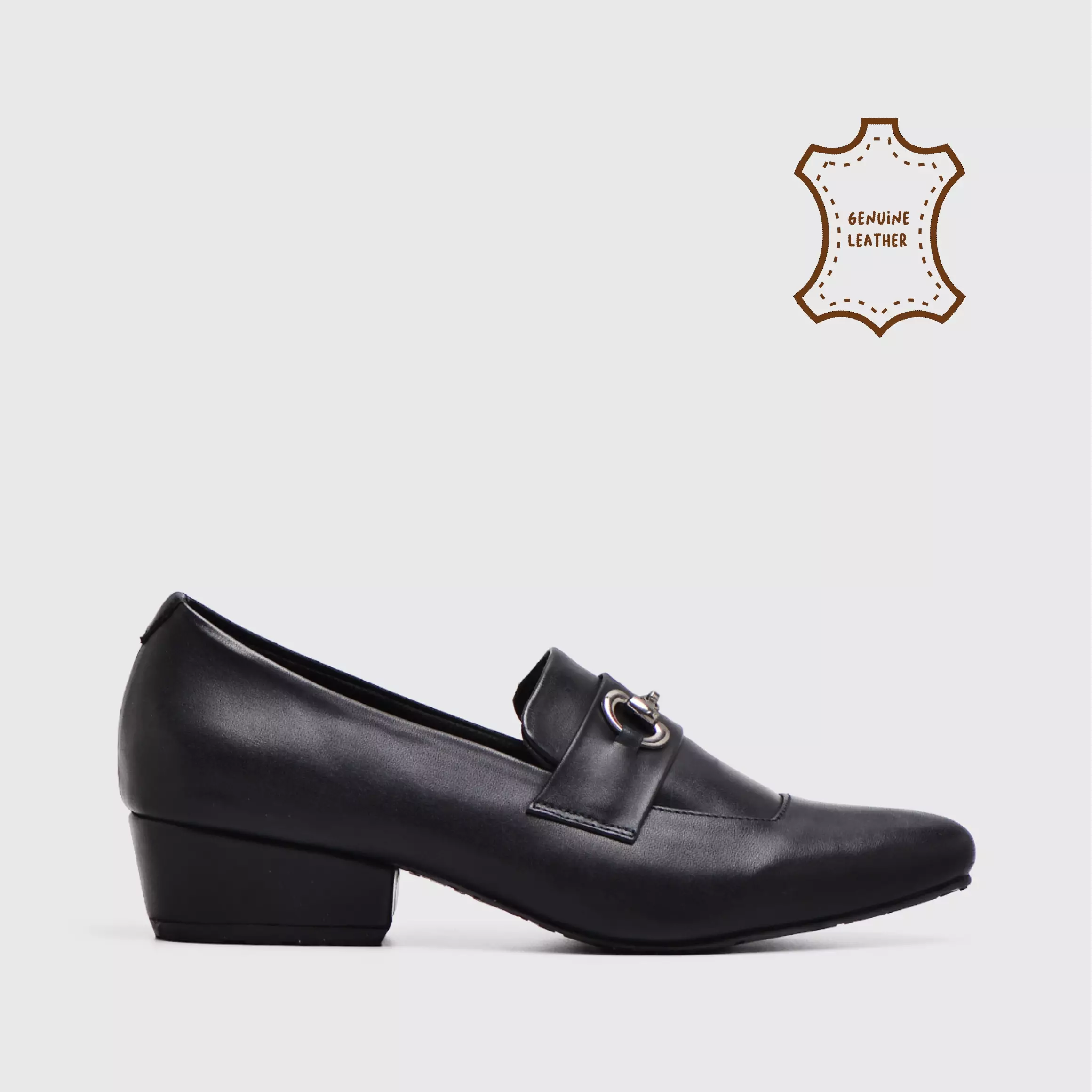 Zwette Mini Heels Genuine Leather Black