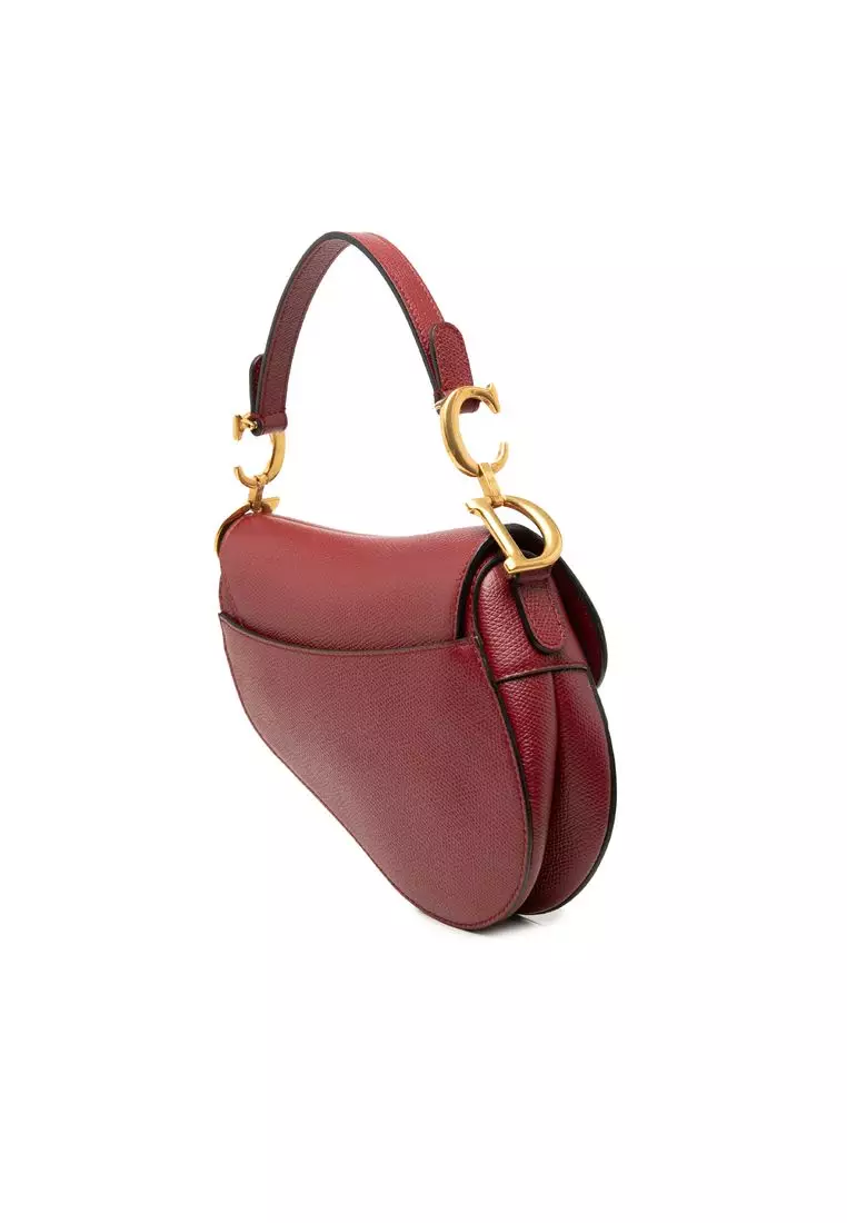 Pre-Loved Dior Mini Grained Calfskin Saddle Bag