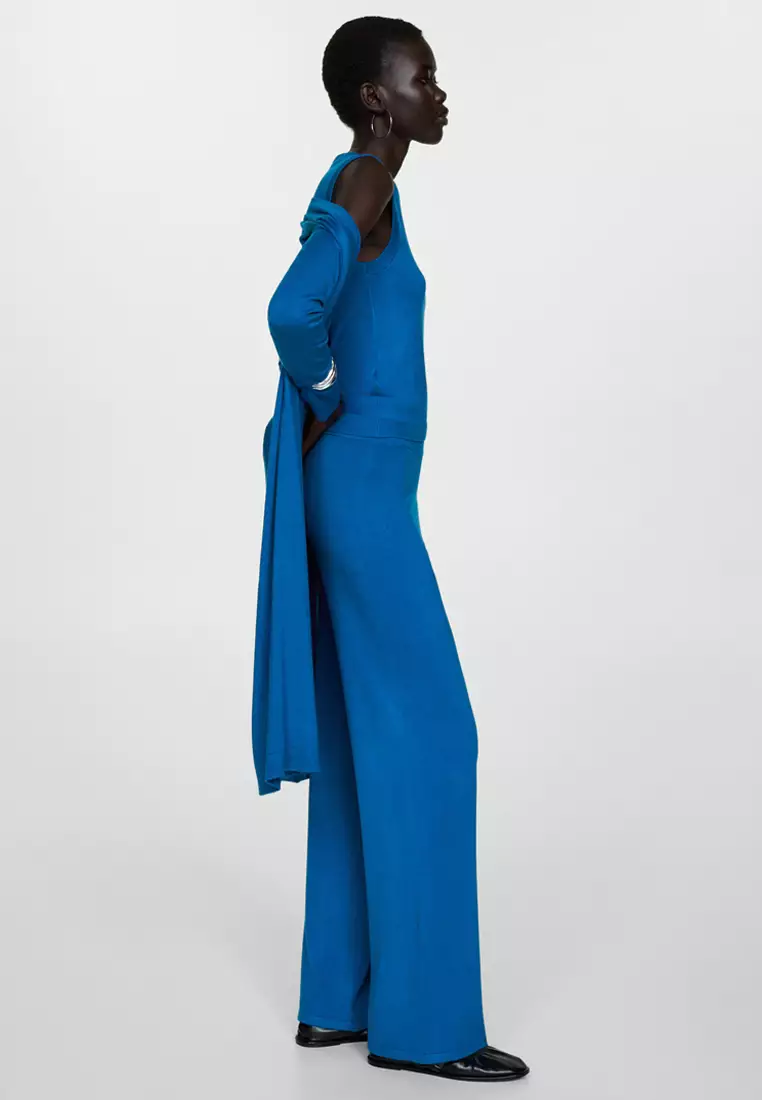 Mango blue trousers clearance