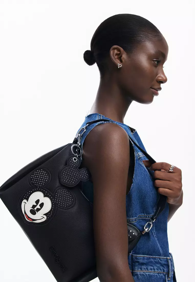 Sac à Main Desigual Pour Femme - Polyuréthane, Fermeture éclair, Poignées Interchangeables, Design à Motifs