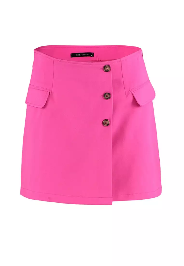 Buttons Detail Mini Skirt