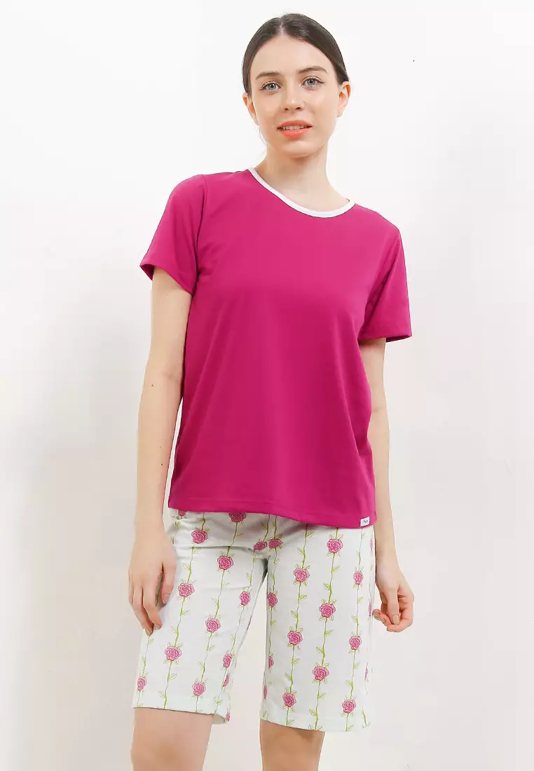 Pyjama Piyama Baju Tidur Short Sleeve Short Pants Sleepwear