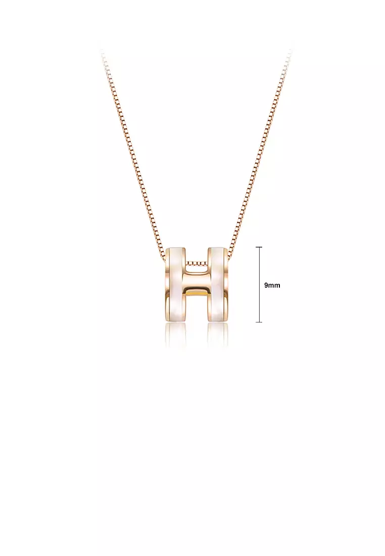 Gold letter new arrivals h necklace