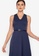 ZALORA WORK navy Cross Back Dress With Belt 6D10CAA2B21DDAGS_3