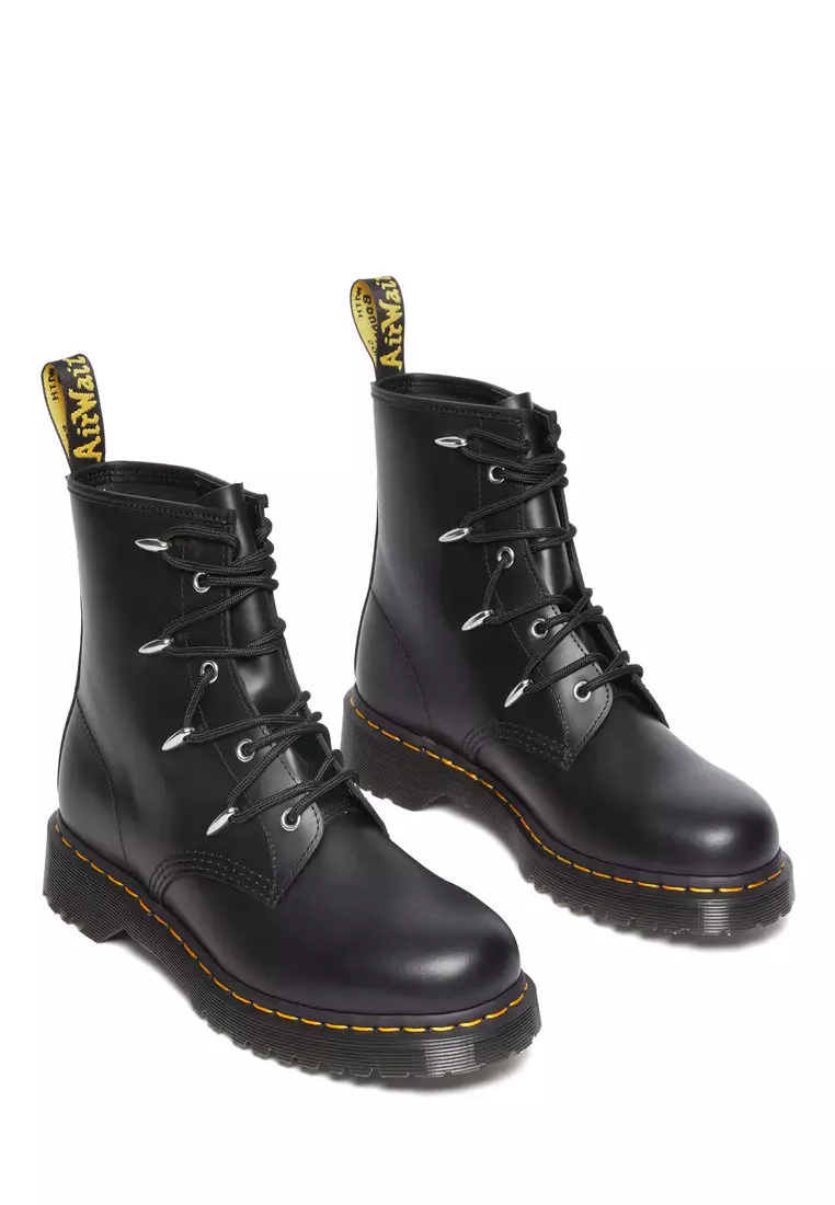 1460 ALIEN HARDWARE LEATHER LACE UP BOOTS