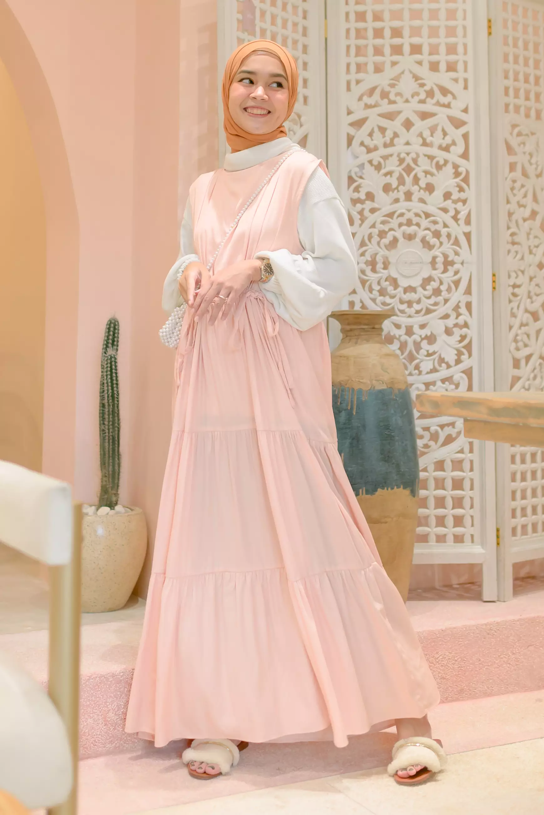 Dress pink hijab online