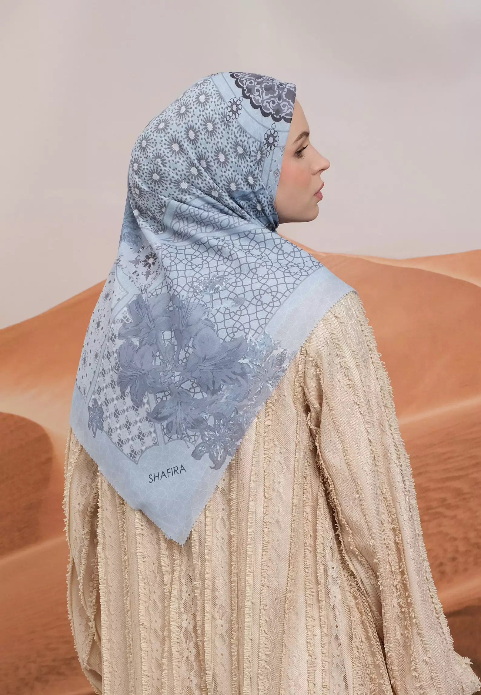 Adiba Printed Scarf | Hijab Segi Empat Motif